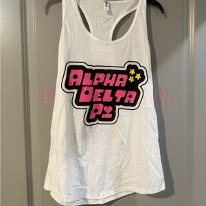 White Alpha Delta Pi Tank Top